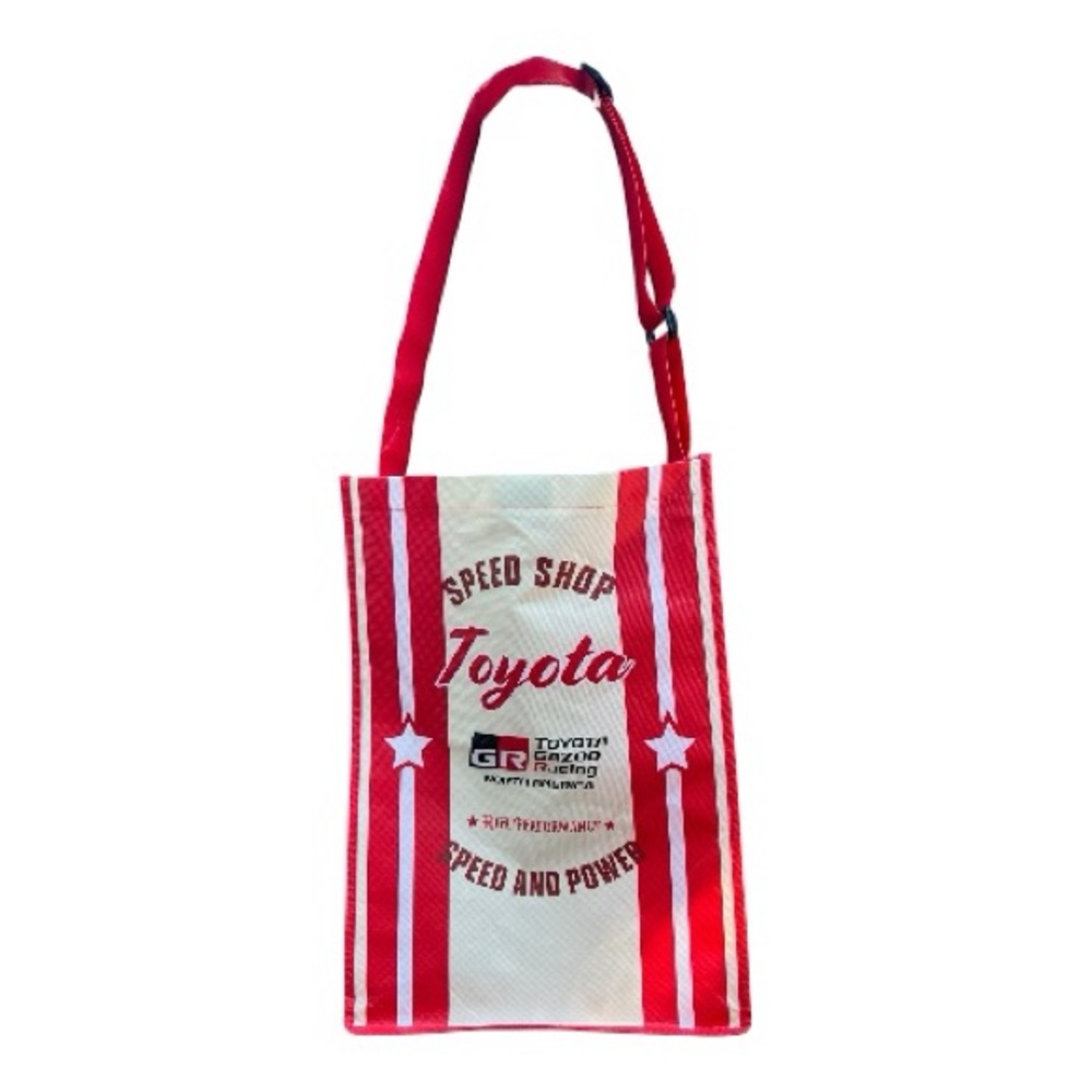 Toyota Red and White Stripe Tote Bag